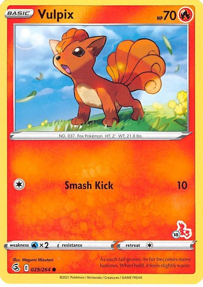 Vulpix - 029/264 (#18 Cinderace Stamped)
