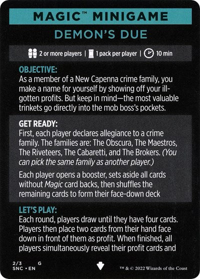 Magic Minigame: Demon's Due