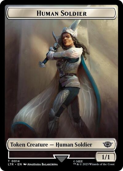 Human Soldier (0014) // Food (0023) Double-Sided Token (Surge Foil)