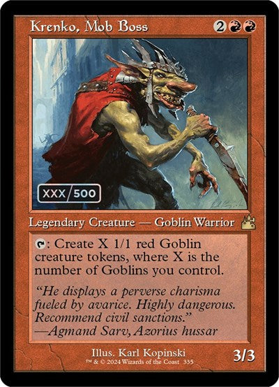 Krenko, Mob Boss (Retro Frame) (Serial Numbered)