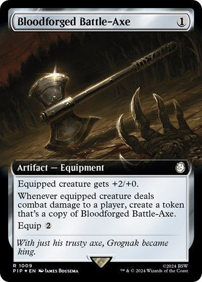 Bloodforged Battle-Axe (Extended Art) (Surge Foil)