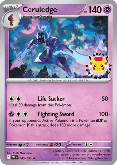Ceruledge - 040/091 (Pokemon Day 2024) (Cosmos Holo)