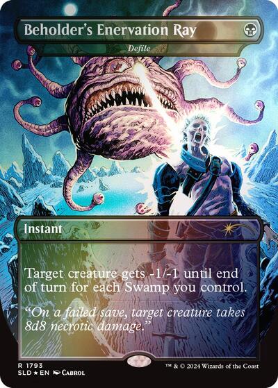 Beholder's Enervation Ray - Defile (Rainbow Foil)