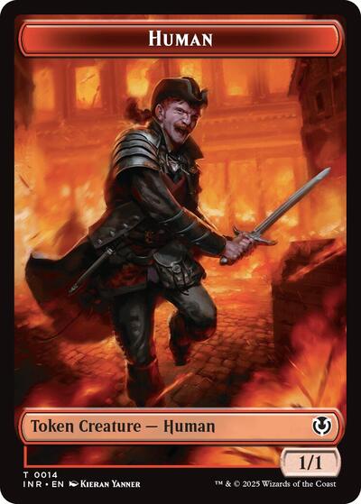 Human (0014) // Emblem - Chandra, Dressed to Kill Double-Sided Token
