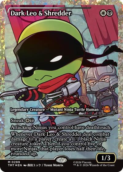 Dark Leo & Shredder (Showcase) (Fracture Foil)
