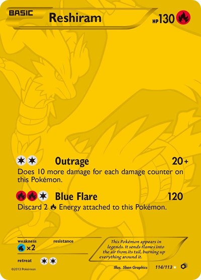 Reshiram (114 Full Art Secret Rare)