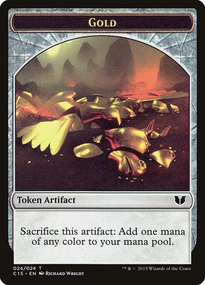 Gold // Knight (Vigilance) Double-Sided Token