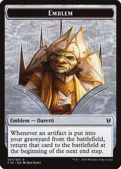 Emblem - Daretti, Scrap Savant // Thopter Double-Sided Token