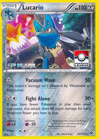 Lucario - 63/124 (Pokemon League) [2nd Place]