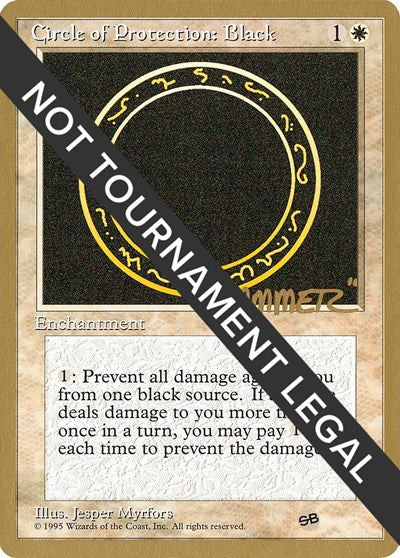 Circle of Protection: Black - 1996 Shawn "Hammer" Regnier (4ED) (SB)