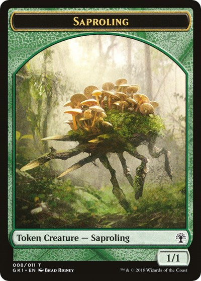 Saproling // Wurm Double-Sided Token