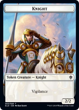 Knight // Food (015) Double-Sided Token