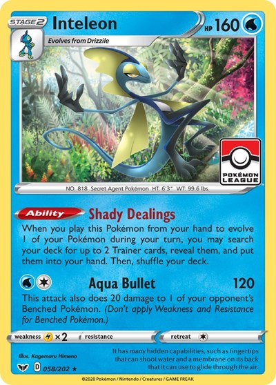 Inteleon - 058/202 (Pokemon League)