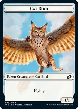 Cat Bird // Human Soldier (004) Double-Sided Token