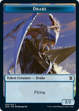 Drake // Goblin Construct Double-Sided Token