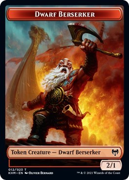 Dwarf Berserker // Emblem - Tyvar Kell Double-Sided Token
