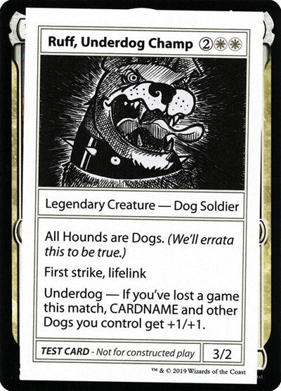 Ruff, Underdog Champ (No PW Symbol)