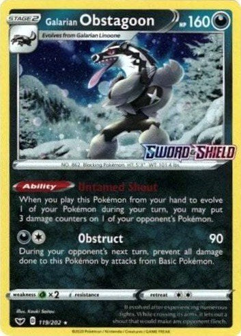 Galarian Obstagoon - 119/202 (Cosmos Holo)