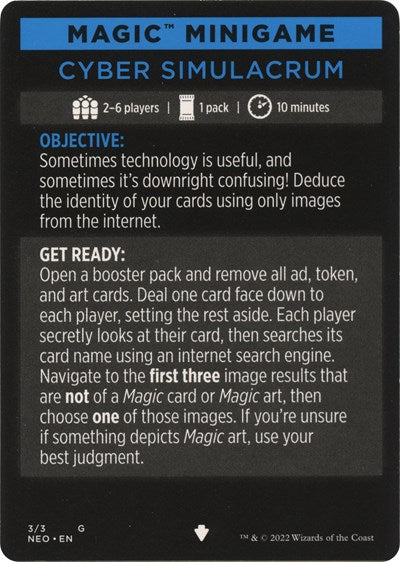 Magic Minigame: Cyber Simulacrum