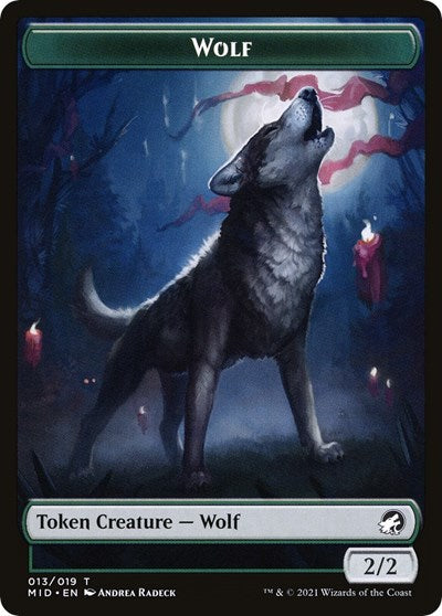 Wolf (013) // Clue (016) Double-Sided Token (Challenger 2022)
