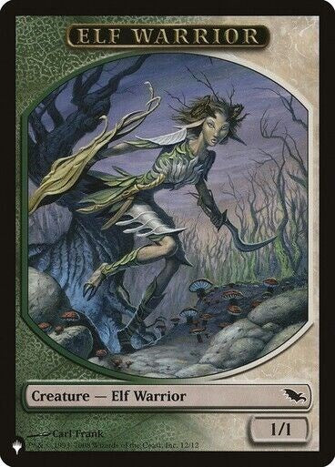 Elf Warrior // Emblem - Tibalt, Cosmic Impostor Double-sided Token