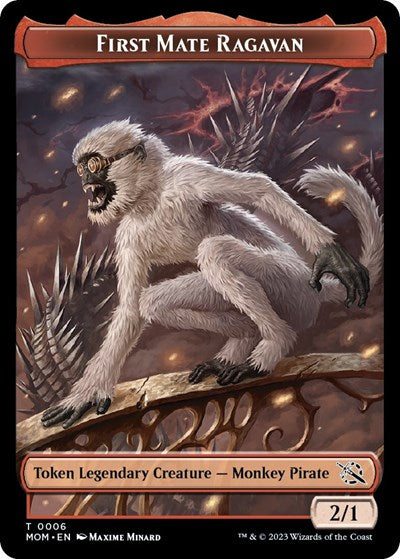 First Mate Ragavan // Emblem - Teferi's Talent Double-Sided Token
