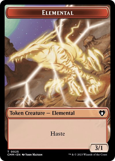 Elemental (0025) // Cat (0005) Double-Sided Token