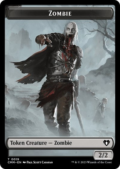 Zombie (0019) // Dwarf Berserker Double-Sided Token