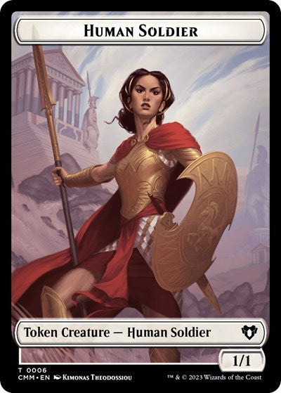 Human Soldier // Dragon (0021) Double-Sided Token