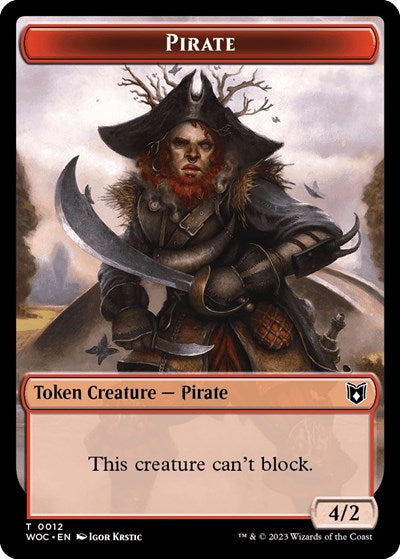 Pirate // Human Soldier Double-Sided Token