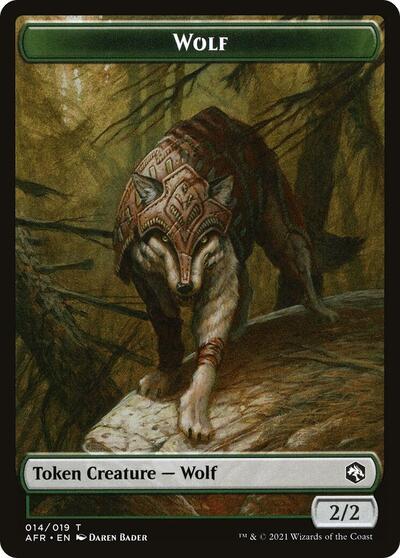 Wolf // Emblem - Ellywick Tumblestrum Double-Sided Token