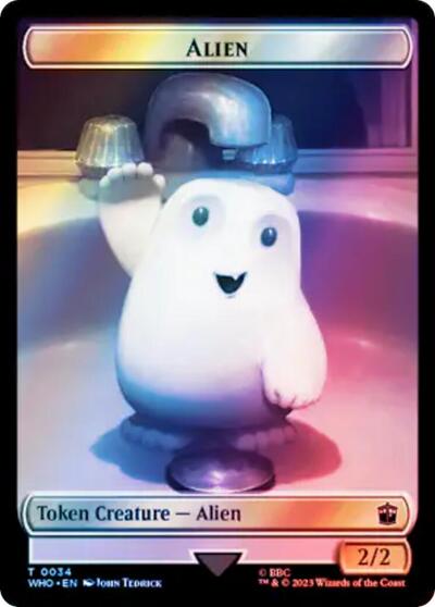 Alien // Alien Salamander Double-Sided Token (Surge Foil)