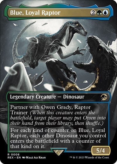 Blue, Loyal Raptor (Borderless)