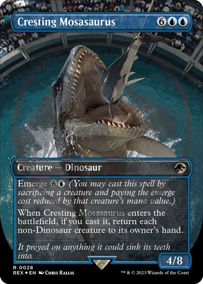 Cresting Mosasaurus (Borderless) (Emblem)