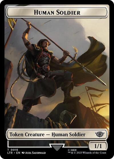 Human Soldier (0015) // Food (0024) Double-Sided Token (Surge Foil)