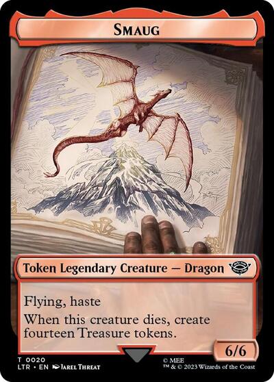 Smaug // Food (0022) Double-Sided Token (Surge Foil)