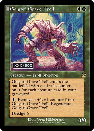 Golgari Grave-Troll (Retro Frame) (Serial Numbered)
