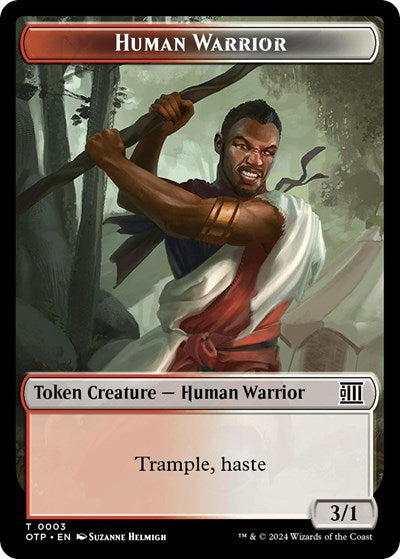 Human Warrior // Plot Double-Sided Token