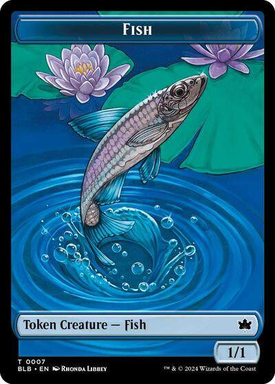 Fish // Warren Warleader Double-Sided Token
