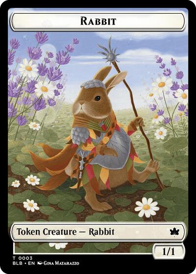 Rabbit // Flowerfoot Swordmaster Double-Sided Token