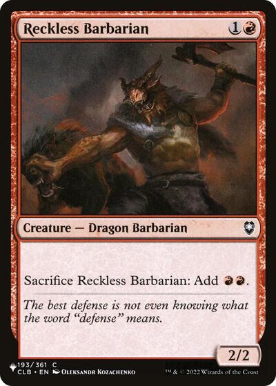 Reckless Barbarian