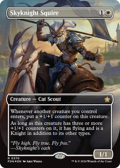 Skyknight Squire (Borderless) (Mana Foil)