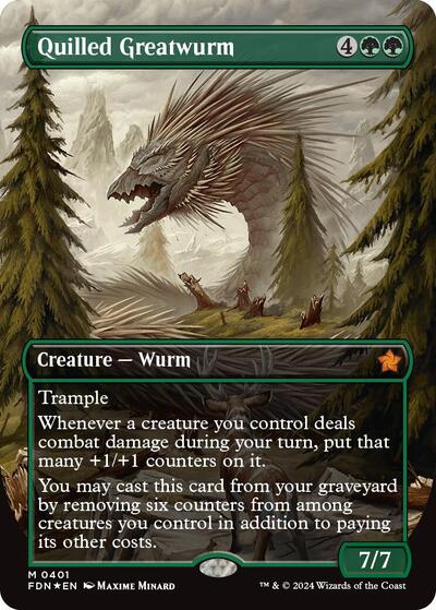 Quilled Greatwurm (Borderless) (Mana Foil)