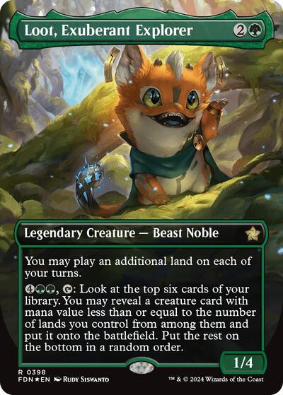 Loot, Exuberant Explorer (Borderless) (Mana Foil)