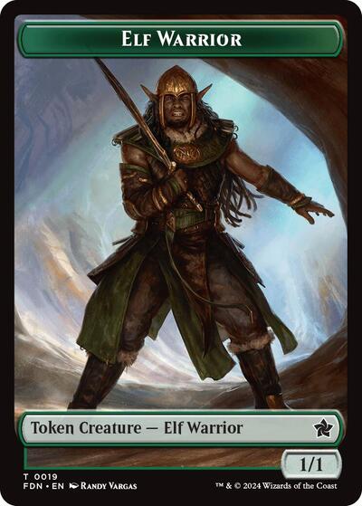 Elf Warrior // Rat (0030) Double-Sided Token
