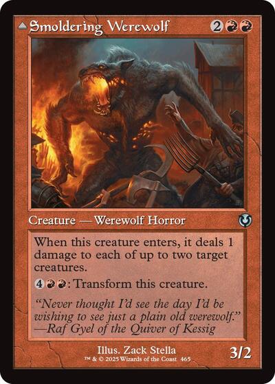 Smoldering Werewolf (Retro Frame)