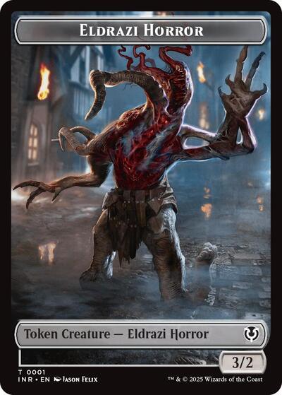 Eldrazi Horror // Human Soldier (0003) Double-Sided Token