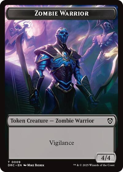 Zombie Warrior // Zombie (0003) Double-Sided Token