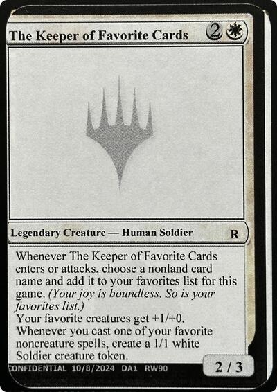 The Keeper of Favorite Cards