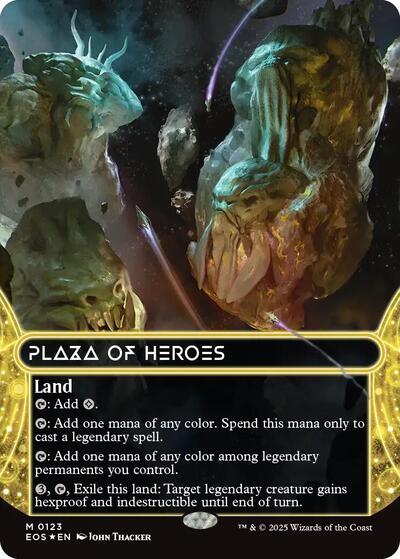 Plaza of Heroes (0123) (Borderless) (Galaxy Foil)